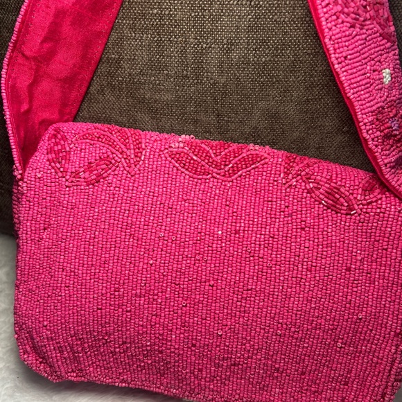 BCBGMaxAzria Pink Beaded Floral Bag - Picture 4 of 11